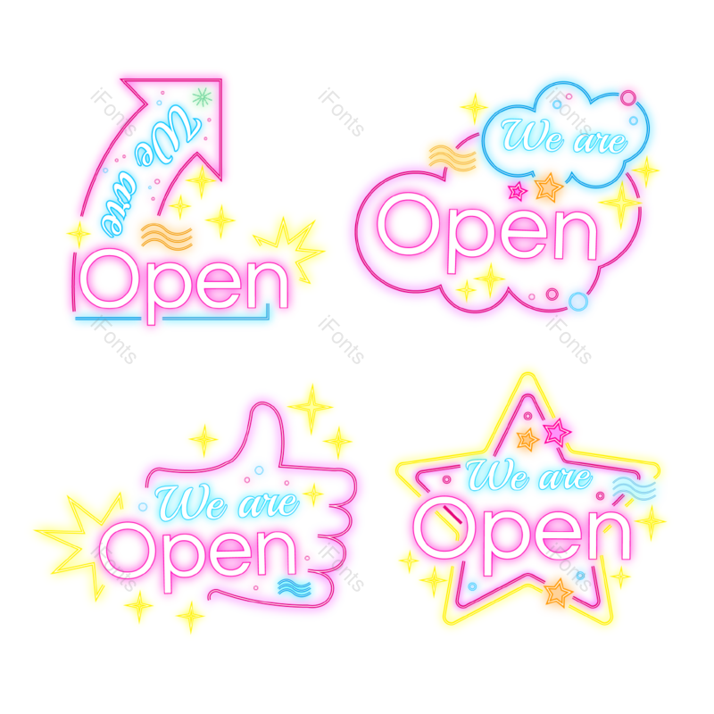 光效图片,线条元素,霓虹灯PNG,彩色免抠素材
